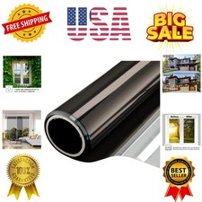 Window Film One Way Mirror Tint Vinyl Daytime Privacy Static Non-adhesive Dec...