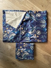 Dunelm - Pair Of Pencil Pleat Contrast Lined Printed Curtains. 117cm X 228cm