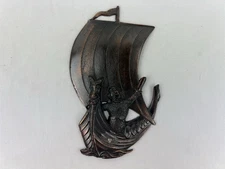 VTG Lero Denmark Viking Ship Plaque Copper 3.5" x 5.5"