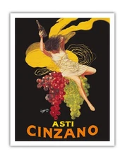 Asti Cinzano - Italian Sparkling White Wine - Vintage Poster by Cappiello c.1910