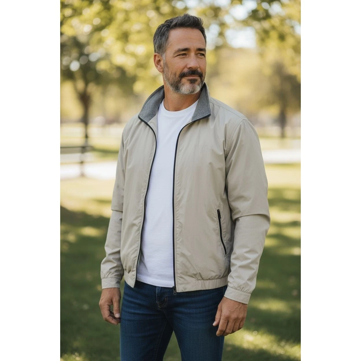 Eddie Bauer Mens XL/XG Lightweight Windbreaker Jacket Full Zip Outdoor