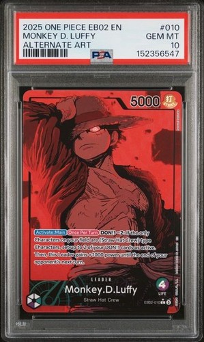 Monkey.D.Luffy EB02-010 Alternate Art · EB02 PSA 10, eBay listing photo
