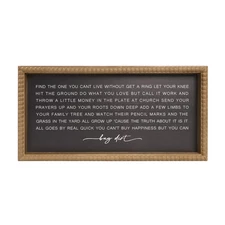 15.7×7.9In Buy Dirt Sign, Wooden Family Inspirational Motivational Wall Art, ...