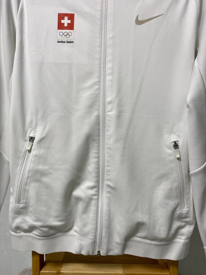 Chaqueta Olímpica Nike Dri-FIT Equipo Suizo Rio 2016 Blanca Talla S Foto 2 de 4