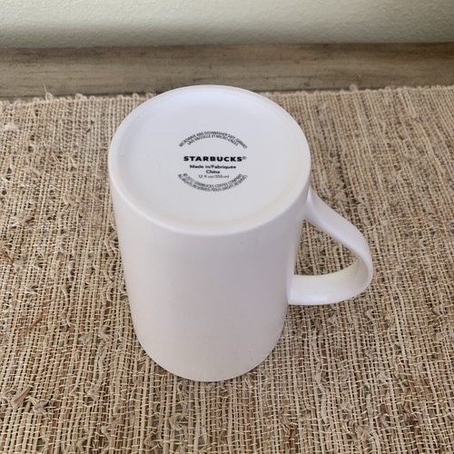 Starbucks Simplicity Mug Tall Cup 2012 Pearl White w/Gold Letters 12oz - Picture 5 of 6