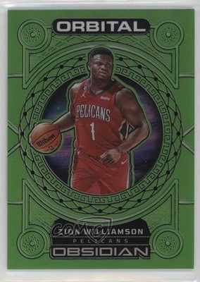 2022 Panini Obsidian Orbital Electric Etch Green Flood 8/25 Zion Williamson 2s2