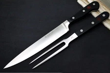 Wusthof Classic - 2pc Carving Set (8" Carving) - Fully forged German stainless s