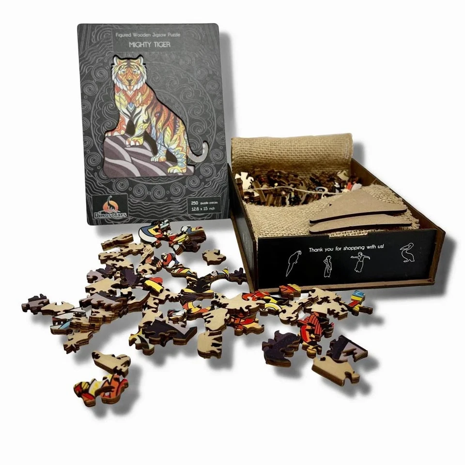 250-Piece Tiger Wooden Jigsaw: Unique Gift for Puzzle Lovers, Family & Adult Fun - Image 3 of 4