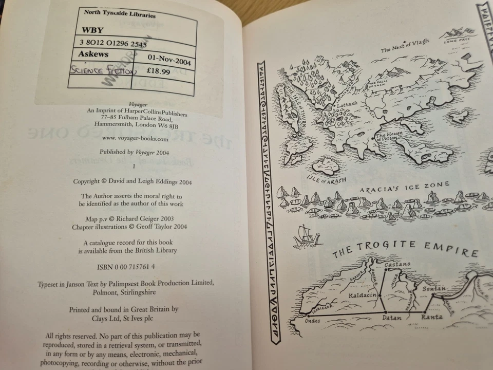 THE TREASURED ONE BY DAVID & LEIGH EDDINGS- 2004 HARDBACK- EX LIBRARY - Image 3 of 3