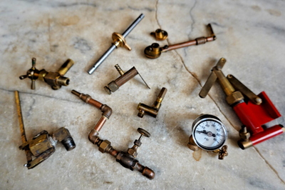 #ad #ad Vintage STUART PRESSURE GAUGE CAMS PUMP MISC. FITTINGS Machinist Model Maker $200.00