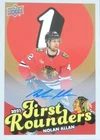 25-26 ud deck centennial first rounders nolan allan blackhawks autograph auto