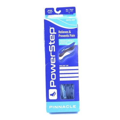 PowerStep Pinnacle Neutral Arch Orthotic Insoles, (M - 6-6.5 / W - 8-8.5)