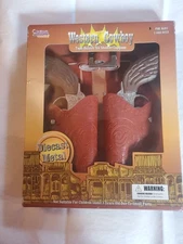 Western Cowboy Twin Holster Shooter Cap Gun  Diecast Metal 