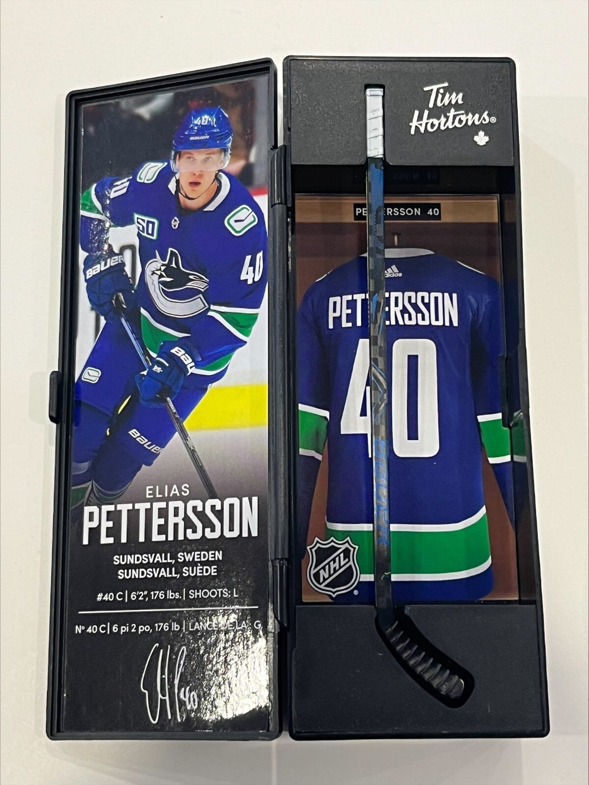 Tim Hortons Collectible Hockey Sticks 2021 ELIAS PETTERSSON - Main Image