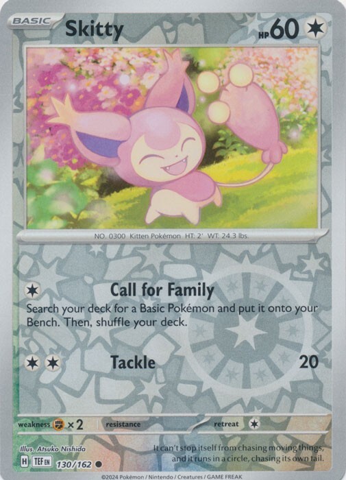 Reverse Holo Skitty 130/162 Common Temporal Forces
