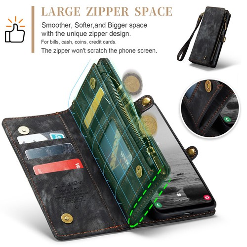 Removable Wallet Case Zip Leather Flip Cover for Samsung Galaxy Note20 Ultra/10+ - Picture 11 of 47