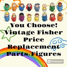VTG Fisher Price Little People Replacement Parts Cars Bear & HEX Screw Animals