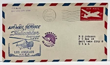 US Air Mail Service by Helicopter First Flight AM 84 FDC Torance, CA (1948)