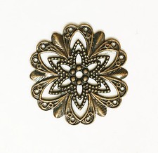 10 stamping flower connector,brass filigree focal 20mm available 5 colors
