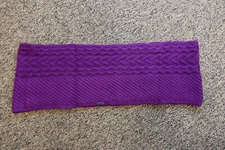 $248 Coach Legacy Aran Cable Knit Infinity Scarf Cowl - BLACK VIOLET - # 84061