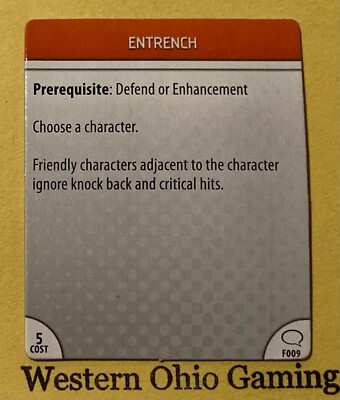 Heroclix Entrench #F009 Feat Card USED DC Origin