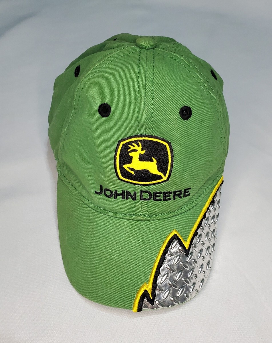 John Deere Tractor Green Toddler Ball Cap Trucker Hat 2T-3T Aluminum Design