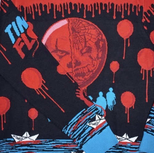 Large (UK) IT Pennywise Ugly Christmas Jumper Sweater Xmas