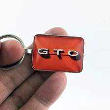 Vintage Pontiac GTO Fender Emblem Badge Logo 1" x  1.25" Diameter Keychain