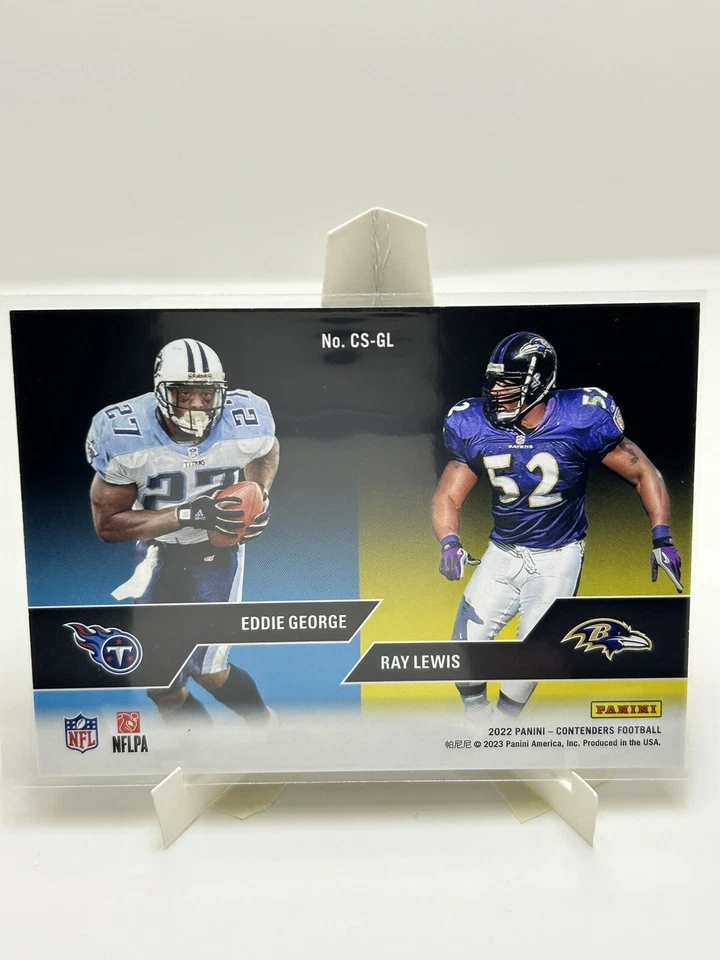 2022 Panini Contenders #CS-GL Eddie George / Ray Lewis Contenders Series - Image 2 of 2