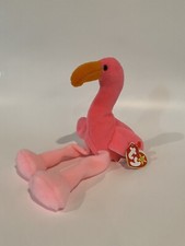 Pinky The Flamingo Ty Beanie Baby With PVC Pellets And Errors