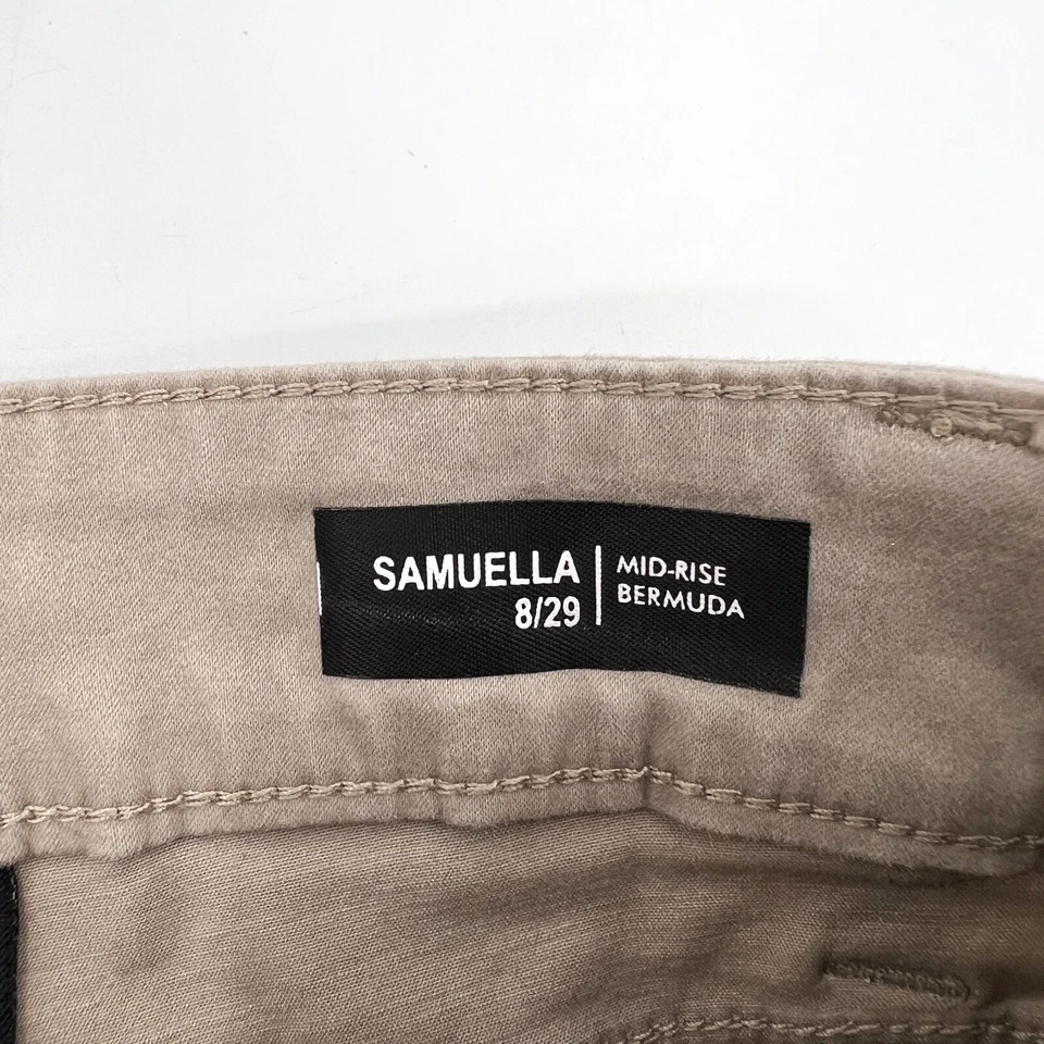 Buffalo David Button Shorts Womens 8 / 29 Beige Chino Khaki Stretch Bermuda Mid - Image 4 of 4