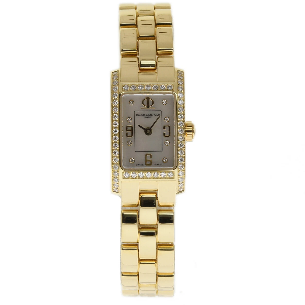Baume and Mercier New Hampton M0A08392 Diamond Mini Yellow Gold  