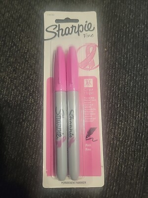 Sharpie Permanent Marker ~ Fine Point ~ Pink Ink ~ Lot of 2 Pack