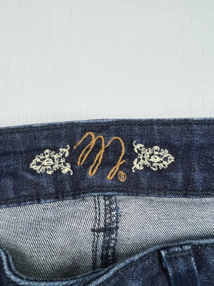 Pantalones de mezclilla elásticos MiracleBody para mujer 4 azules de pierna recta Foto 4 de 4