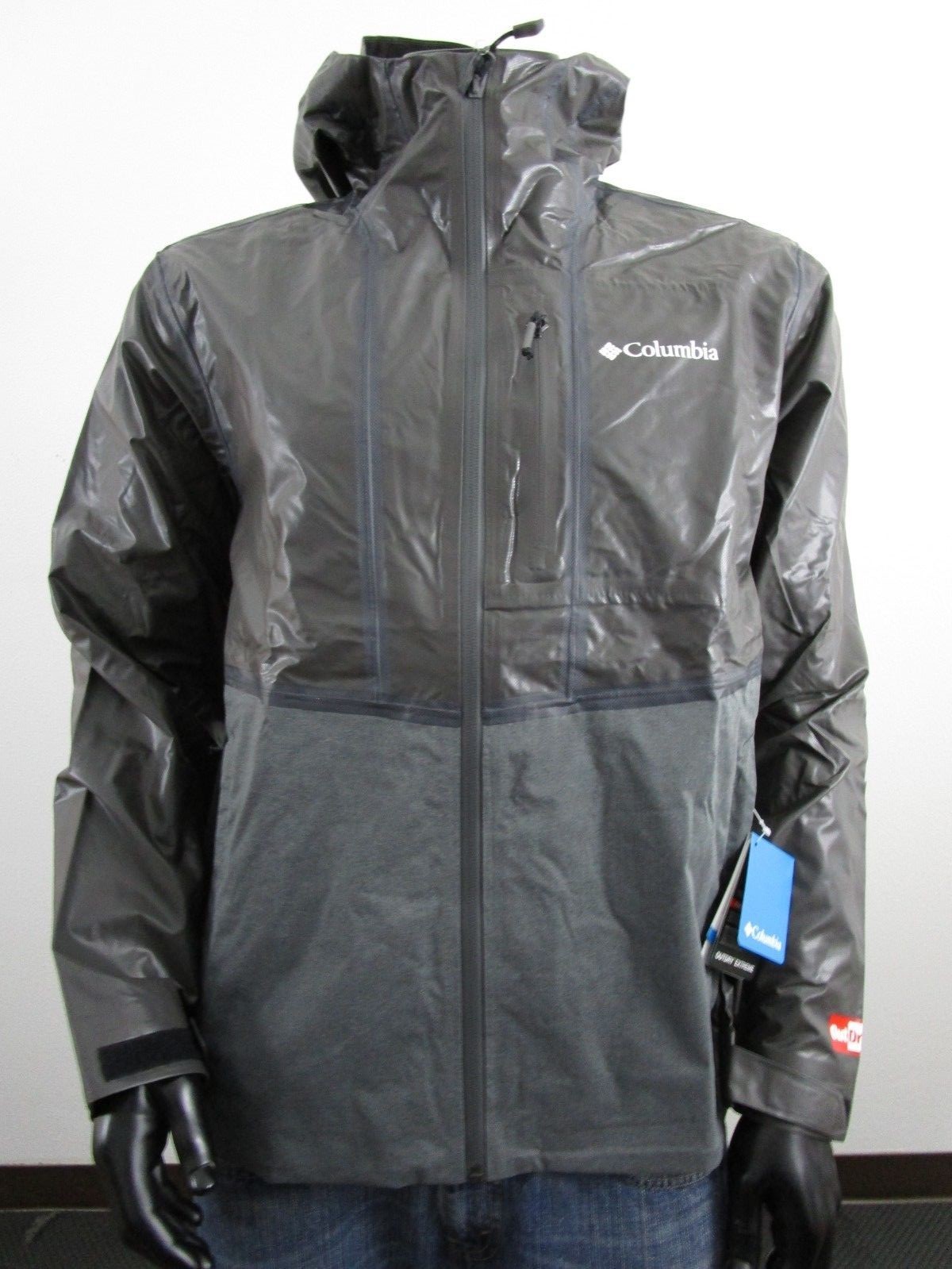 mens black columbia rain jacket