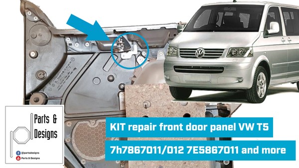 KIT reparación panel puerta de. Izq. VW T5 7h7867011/012 7H0867103M 7E5867011