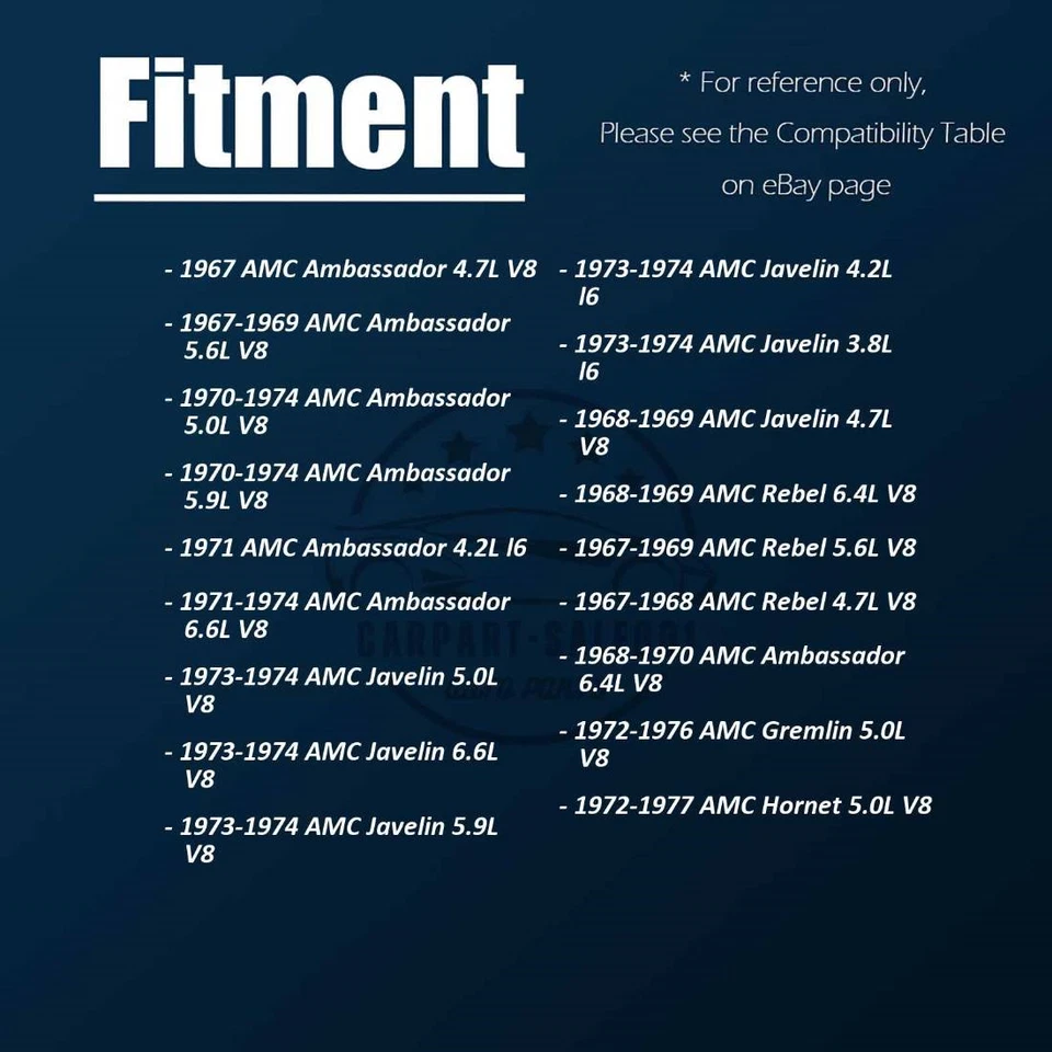 Soportes de motor 2x para 1968-1969 AMC Javelin 4,7 L 1968-1969 AMC Rebel 6,4 L Foto 2 de 4
