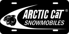 Vintage 70's Arctic Cat Snowmobile Swoosh Logo Novelty License Plate 096
