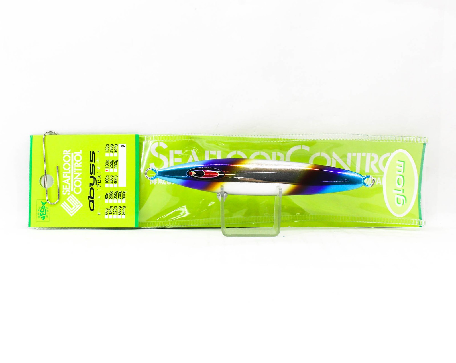 Seafloor Control Metal Jig Abyss 130 grams Titan Red Pearl Zebra Glow (5801)