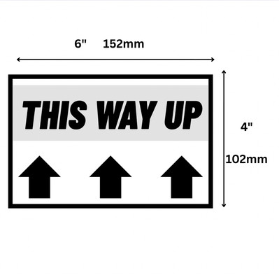 4×6 This Way Up Shipping Label Sticker Peel & Stick 200 Labels  