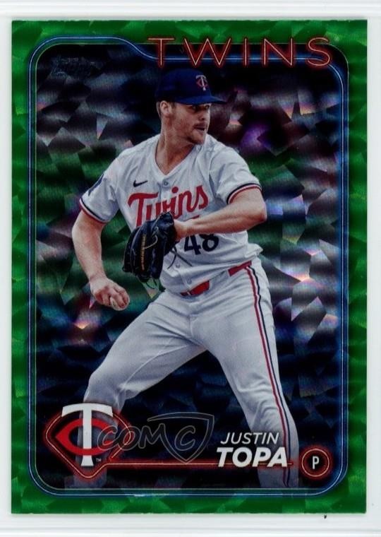 2024 Topps Update Green Crackle Foilboard /499 Justin Topa #US47 Rookie RC 1rv8