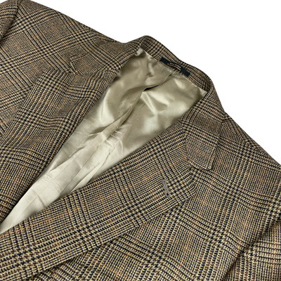 Hart Schaffner & Marx Men's 100% Wool 2-Button Blazer Brown Plaid   USA   46R
