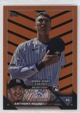 2023 Topps Update Rookie Debut Orange & Black Foil Anthony Volpe #US77 p8v