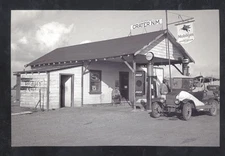 REAL PHOTO CRATER NEW MEXICO POST OFFICE GAS STATION OLD CARS POSTCARD COPY