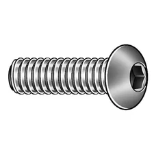 #8-32 Socket Head Cap Screw, Button, Chrome Plated Alloy Steel, 1/2 In Length,