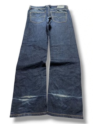 Diesel Jeans W33 L32 Straight Baggy Bootcut Leg Dark Wash Y2K Vintage Denim