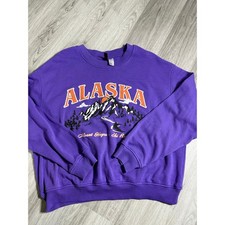 H M purple crewneck sweater