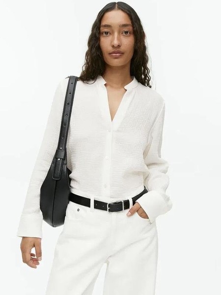 Women ARKET Shirt White Cotton 38 / M / 46