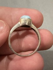 925 Sterling Silver Ring With Natural Larimar Size 9