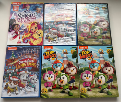 Nickelodeon & Nick Jr. 6-DVD Lot Set Snow Awesome, Top Wing & Other - Duplicates
